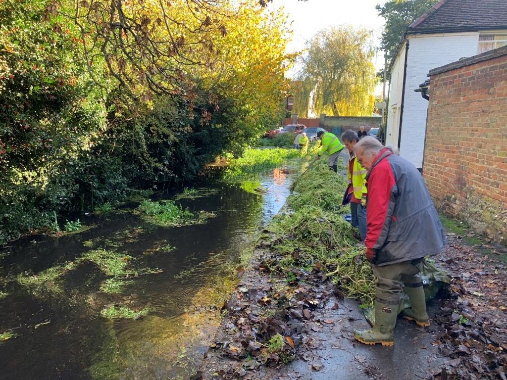 Clearing the Weed in Water Lane